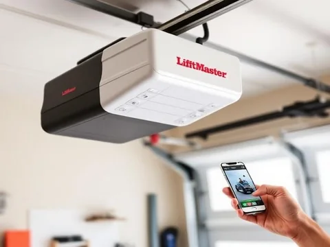 Ceiling-mounted garage door opener installation